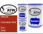 Preview: Mazda, Colorado Red, D3 / A4S: 500ml Lackdose + 500ml Klarlack + 250ml Härter - Set, von ATW Autoteile West.